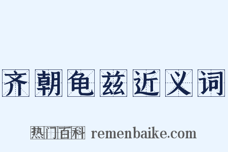 齐朝龟兹近义词是什么意思的图片